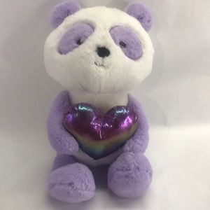 Animal Adventure Purple Bear plush with Heart